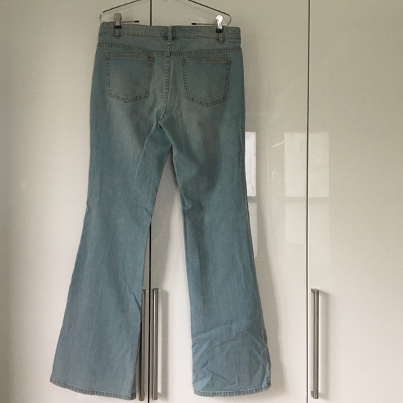 CLUB MONACO Light Wash Flare Denim Jeans Size 32 NWOT - Picture 3 of 11